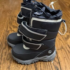 Kids Black and Gray Winter Boots